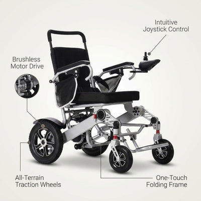 Power Wheelchair for Seniors and Disabled, Light-Weight and Foldable, Suitable for All Terrain