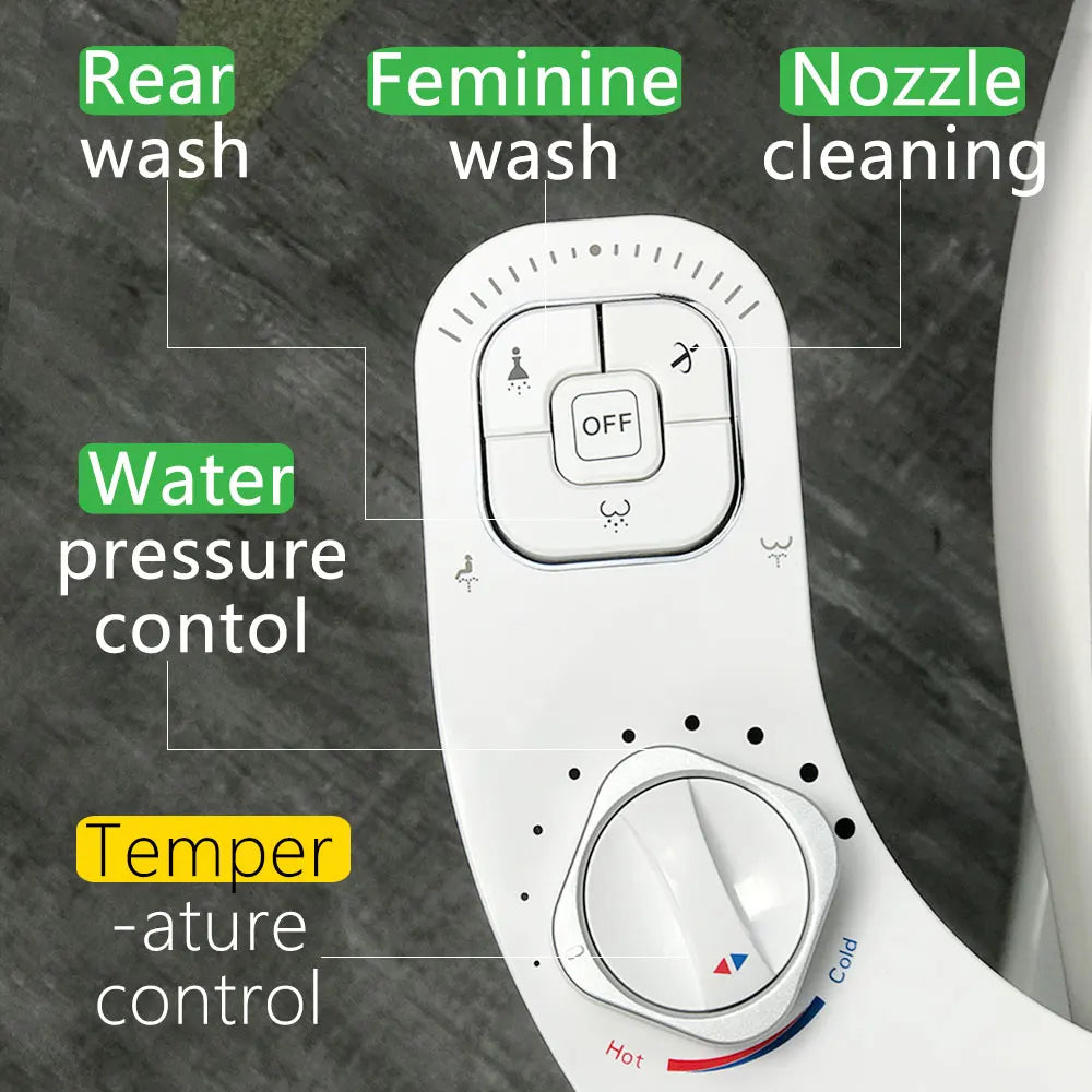 Bidet Hot and Cold Bidet Left Handed Bidet Warm Water Bidet for Toilet Seat Bidets Sprayer Two Nozzles Self Cleaning