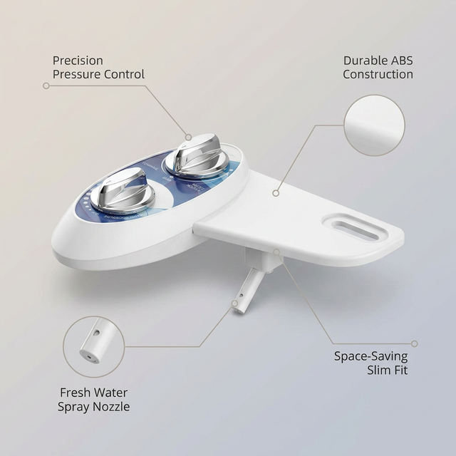 Bidet Fresh Water Spray Kit Non Electric Toilet Seat Attachment Pressure Control — Lifestyle