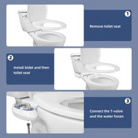 Bidet Fresh Water Spray Kit Non Electric Toilet Seat Attachment Pressure Control