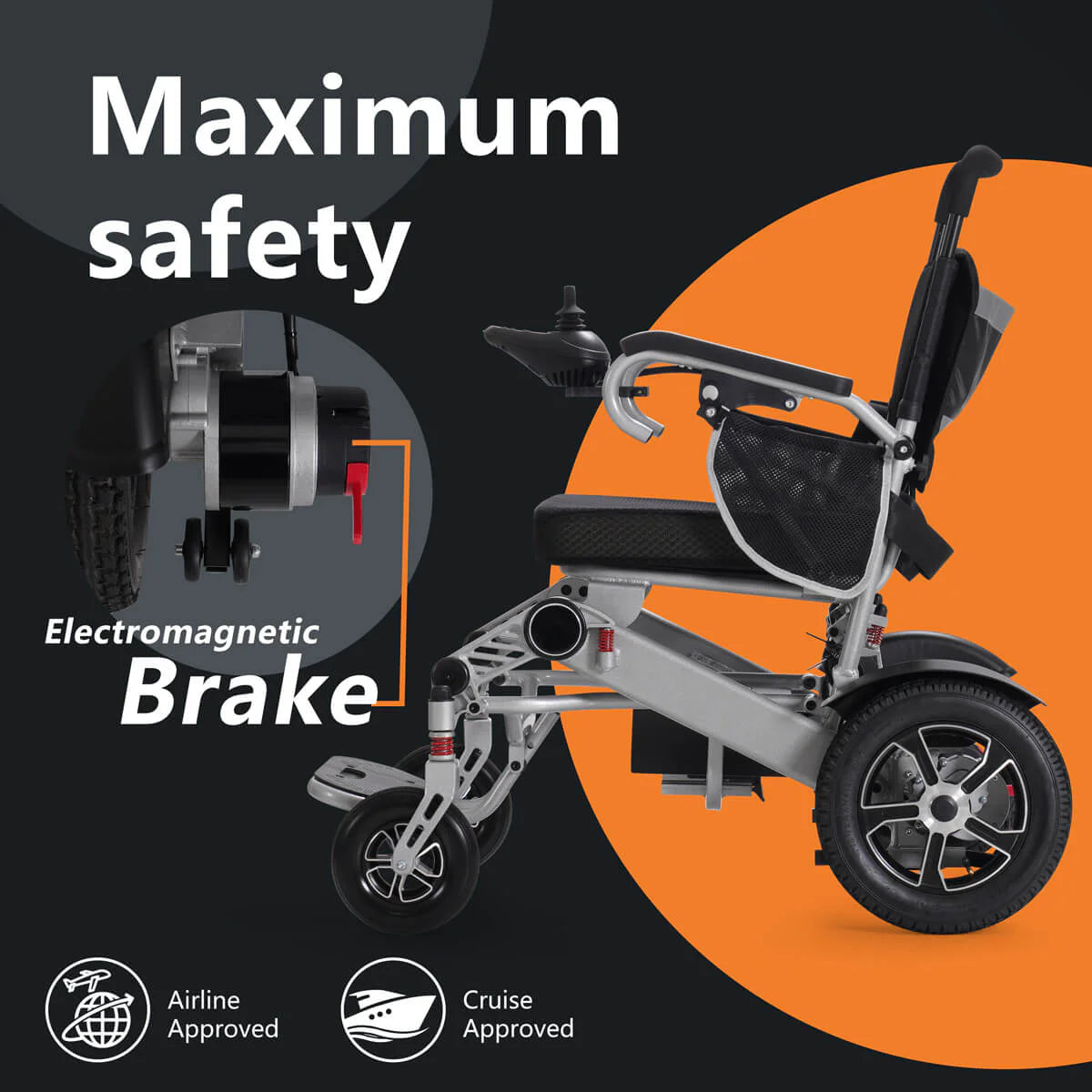 Portable Travel Foldable Power Wheelchair - TSA Approved